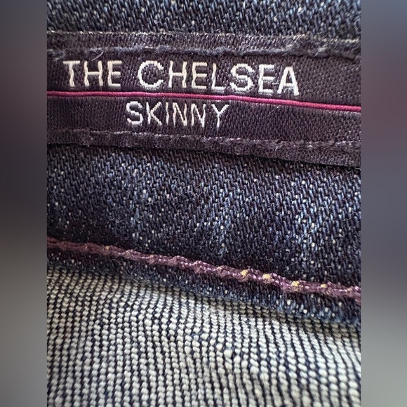 Vigoss Dark Blue Distressed Skinny Jeans - Picture 4 of 7